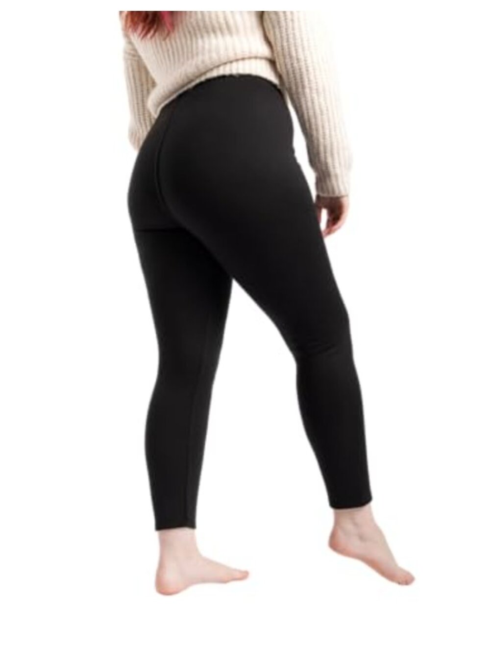 Fleece Lined Leggings High Rise Skinny Fitted Winter Warm